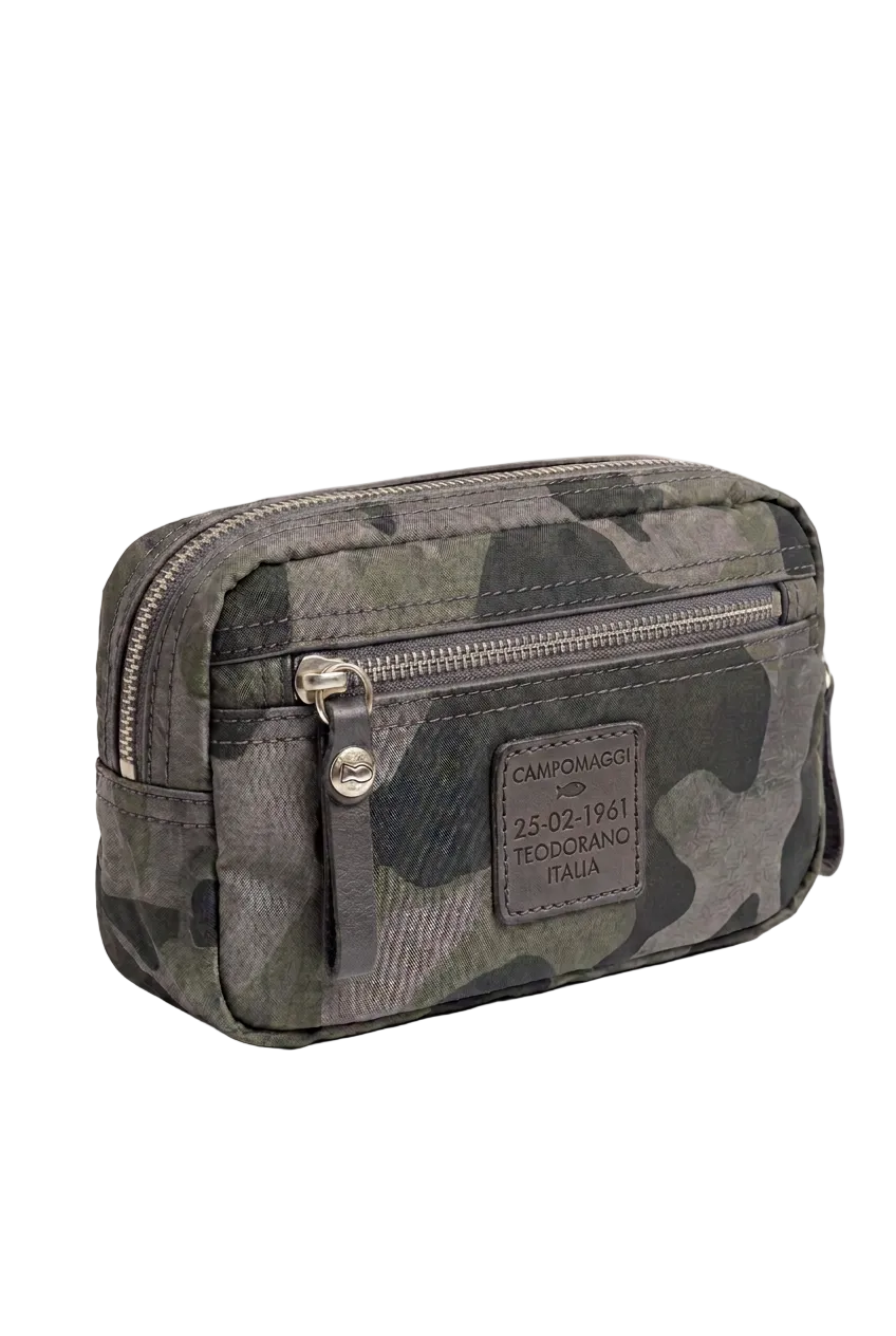 Beauty tessuto Vela CAMOUFLAGE Campomaggi C041710ND X2632 grigio