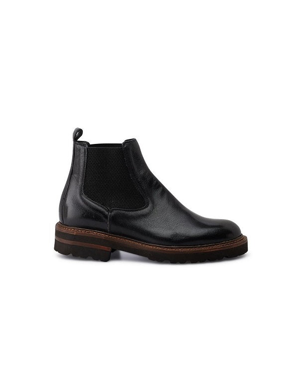 Stivaletto donna in pelle pelletteria allegrini rieti nero