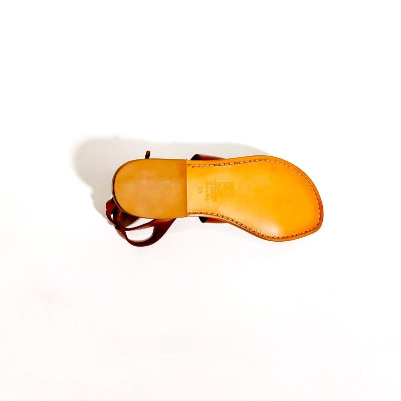 Women's criss-crossed Leather Sandals Pelletteria Allegrini Filippo 570D Leather