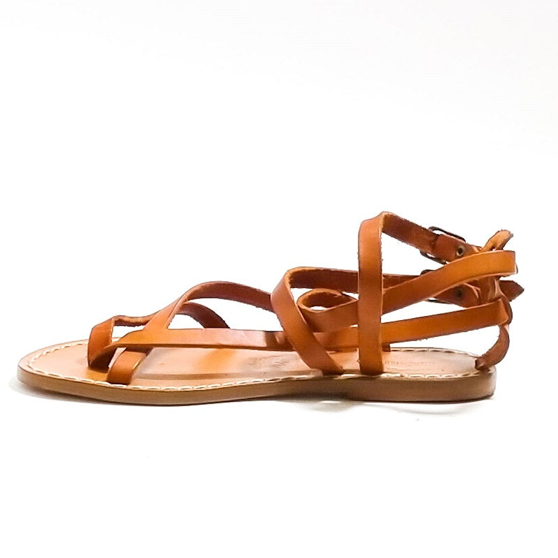 Women's leather gladiator sandal with buckles Pelletteria Allegrini Filippo 574D leather