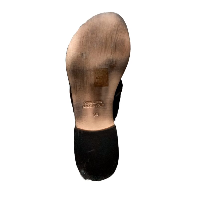 Sandalo in cuoio incrociato donna Pelletteria Allegrini Filippo W1116 marrone - Pelletteria Allegrini