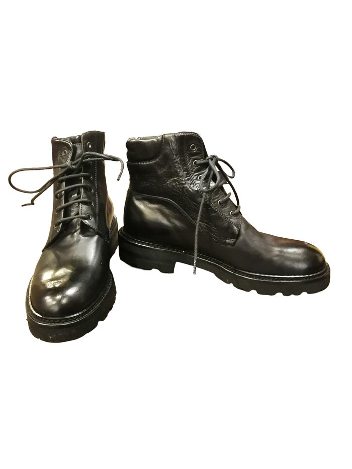 Lace-Up Women's Leather Shoes Pelletteria Allegrini Filippo CIRIA Black