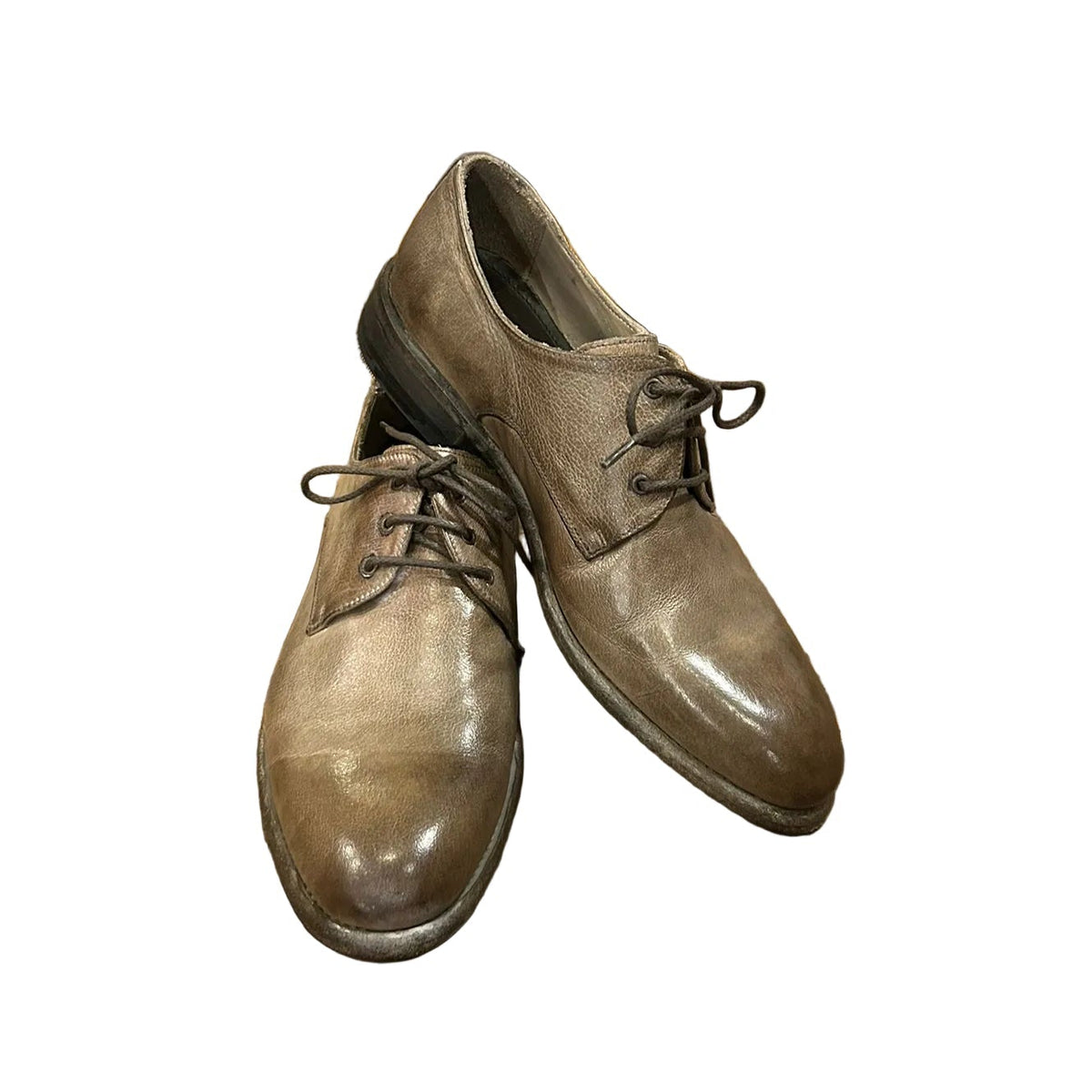 Scarpa stringata uomo in pelle Pelletteria Allegrini Filippo E126 Taupe - Pelletteria Allegrini