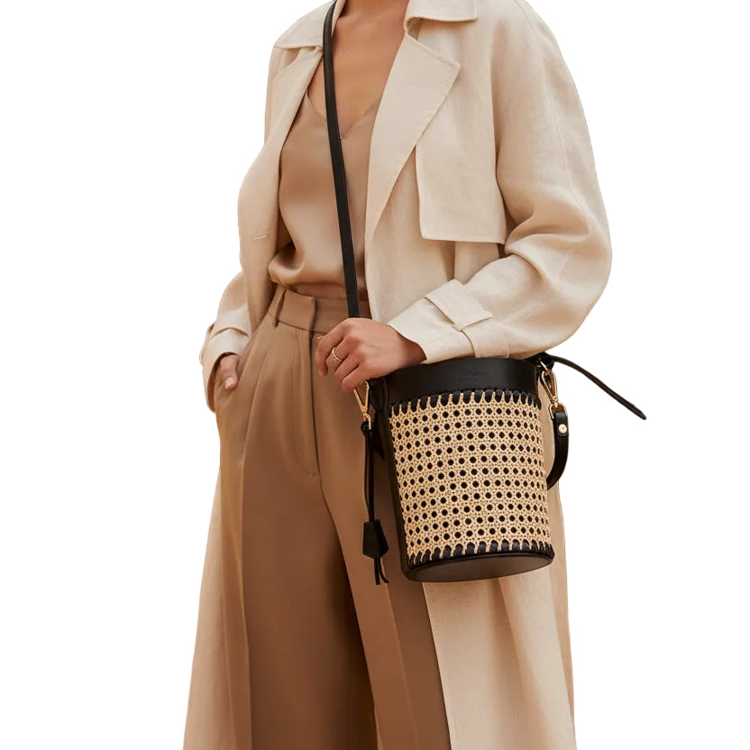 Secchiello di Rafia Vienna Boldrini 05367 nero