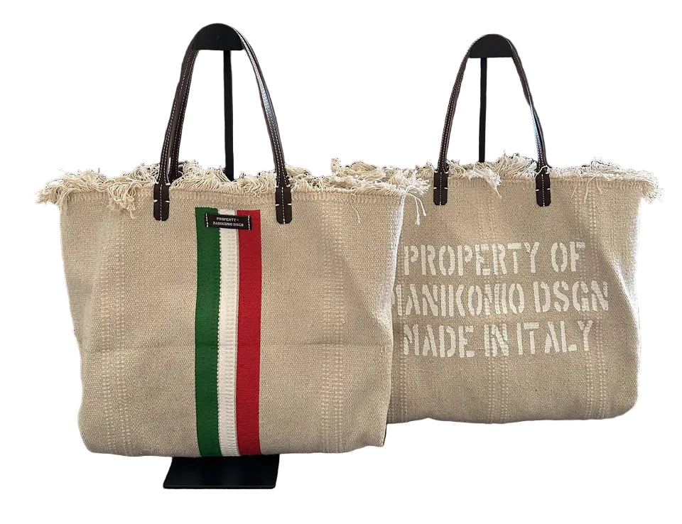 Shopper in cotone Manikomio SHPCS Italian flag