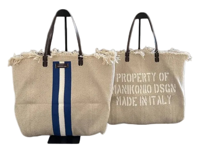 Shopper in cotone Manikomio SHPCS Blu Royal