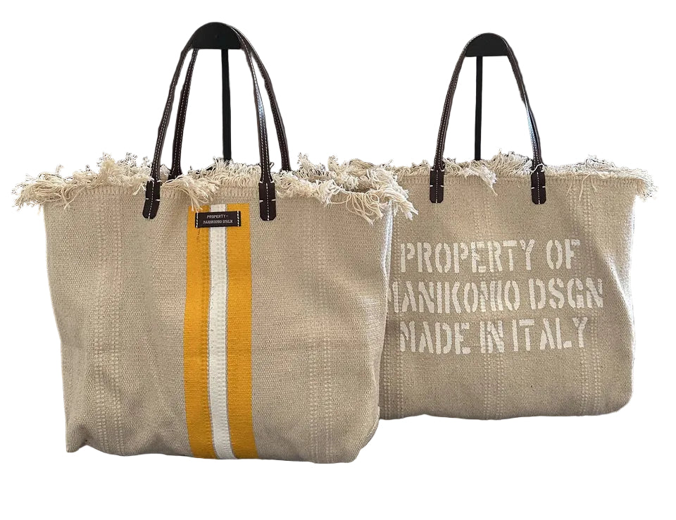 Shopper in cotone Manikomio SHPCS Giallo