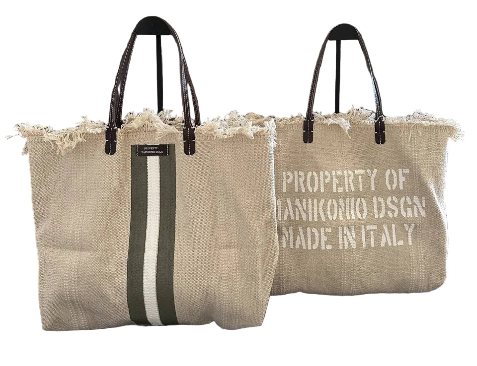 Shopper in cotone Manikomio SHPCS Military