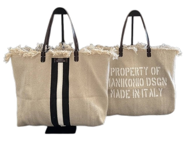 Shopper in cotone Manikomio SHPCS Nero