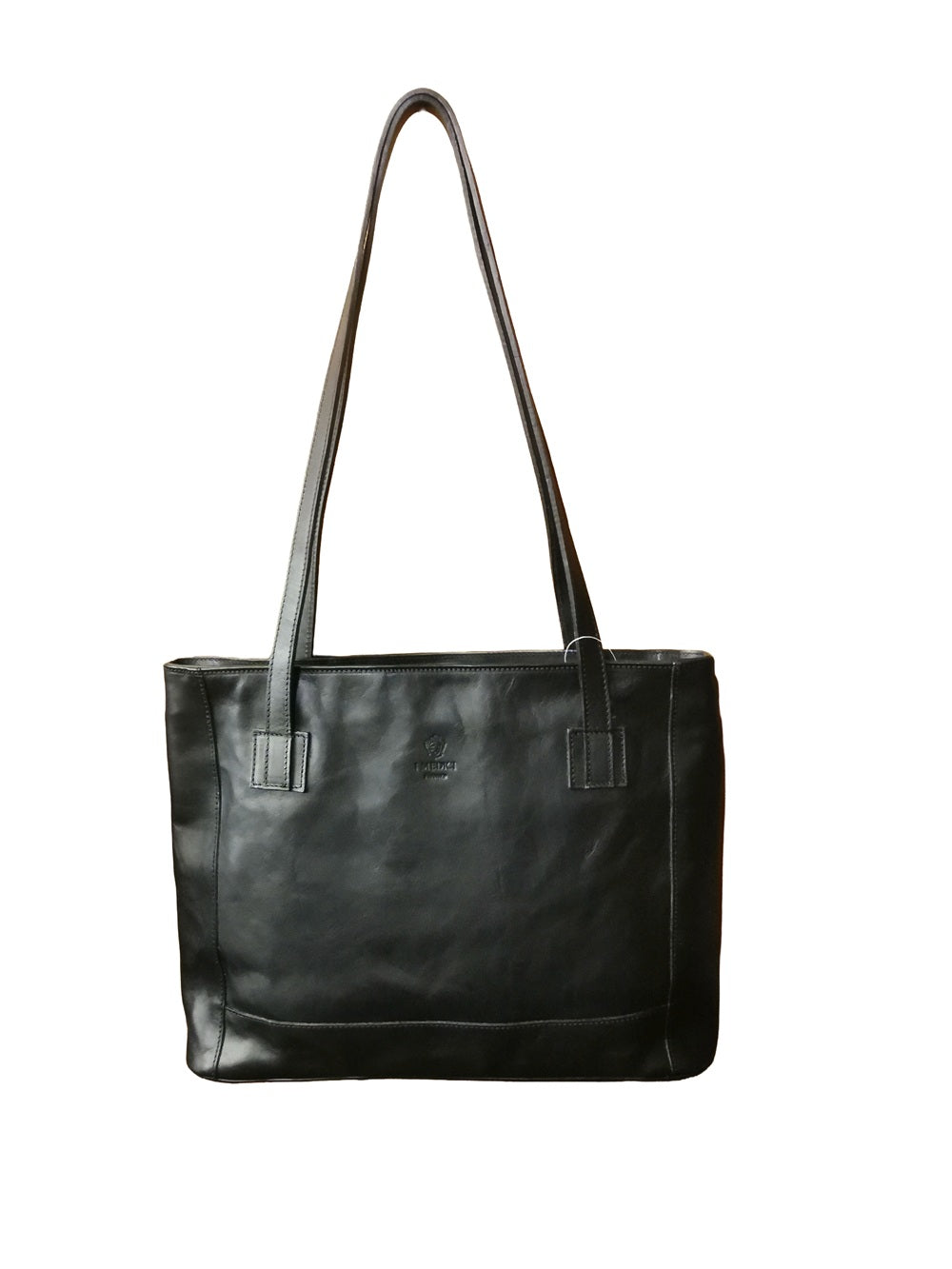 Borsa shopper, interamente realizzata in pelle dell'azienda I Medici. Made in Italy