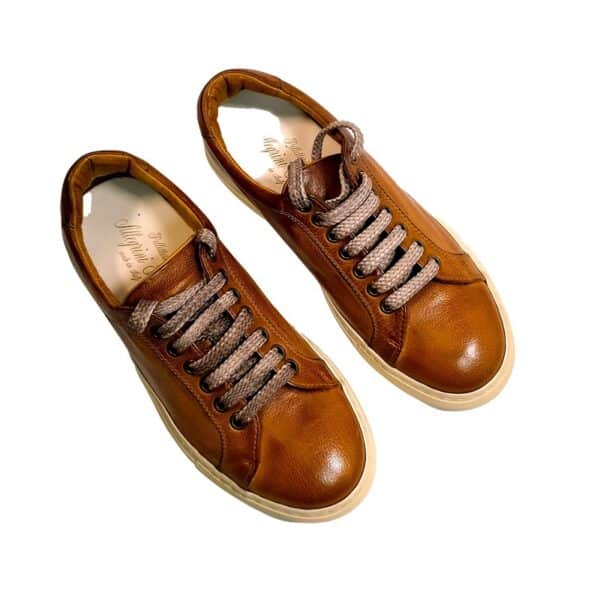 Women's low-top leather trainers Pelletteria Allegrini Filippo D873 Leather