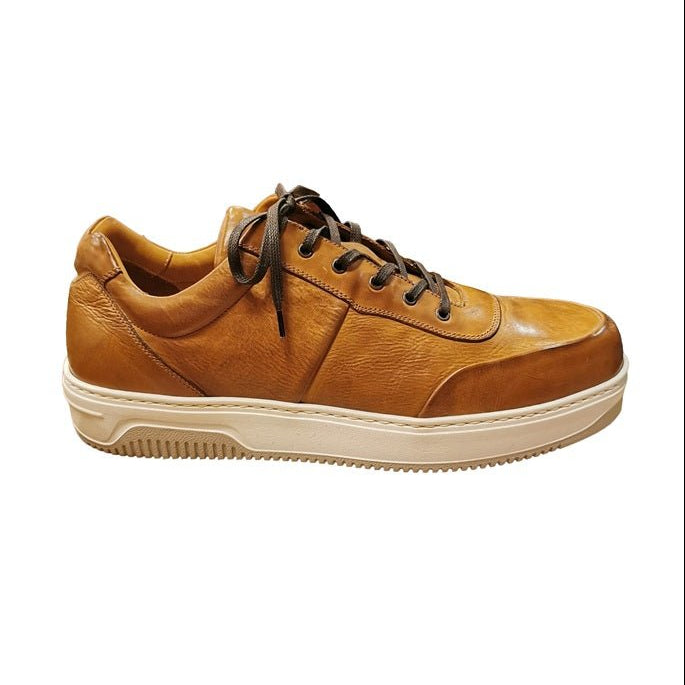Sneakers uomo in pelle Pelletteria Allegrini Filippo RIVES Mogano - Pelletteria Allegrini