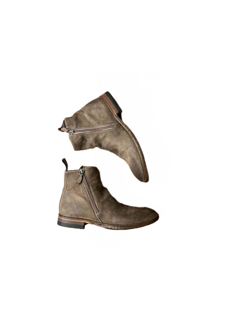 Stivaletto da donna con zip in pelle rovesciata pelletteria allegrini d284 corda