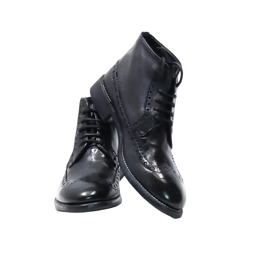 Stivaletto donna in pelle Pelletteria Allegrini Filippo D731 Nero - Pelletteria Allegrini