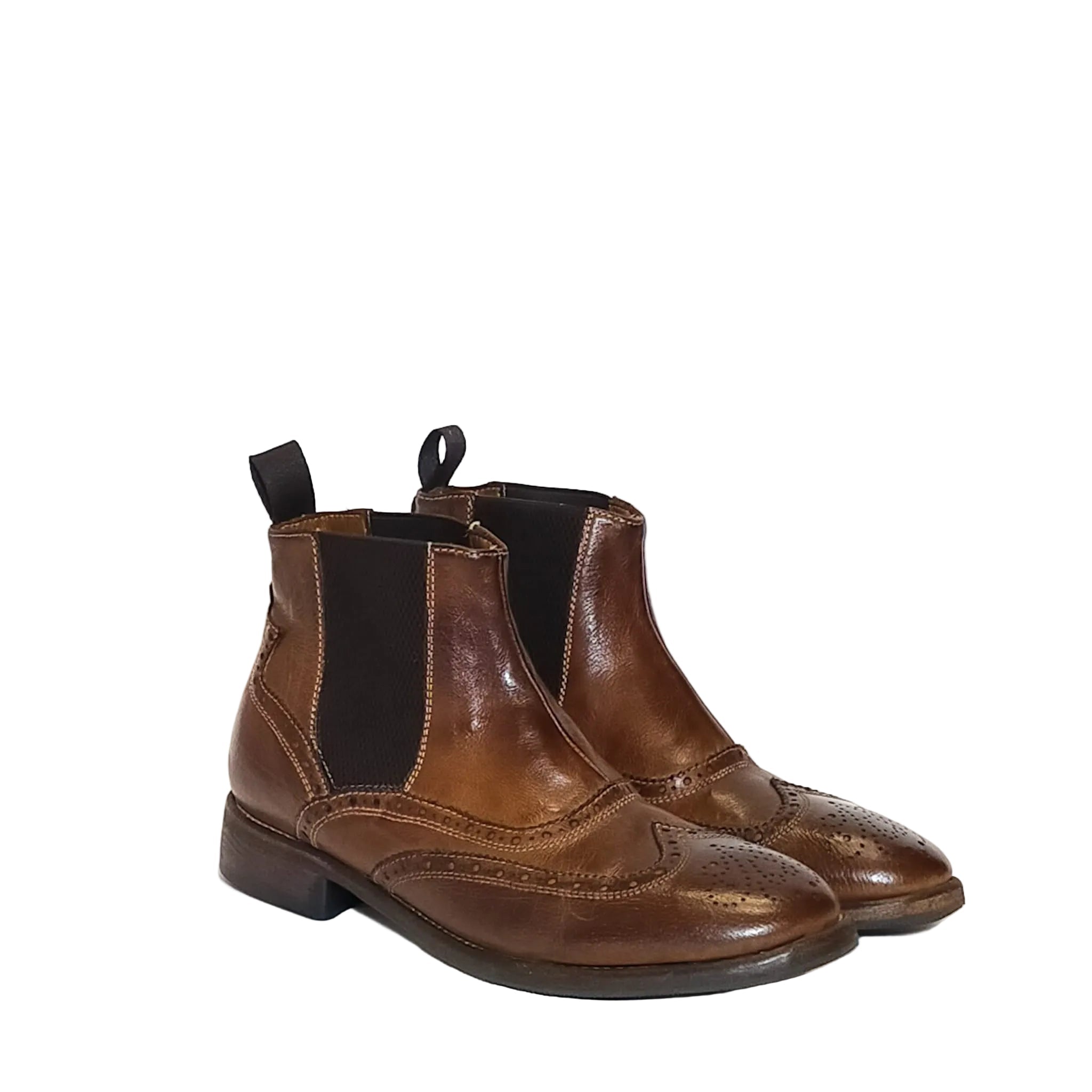 Stivaletto uomo in pelle Pelletteria Allegrini Filippo 5244 Marrone - Pelletteria Allegrini