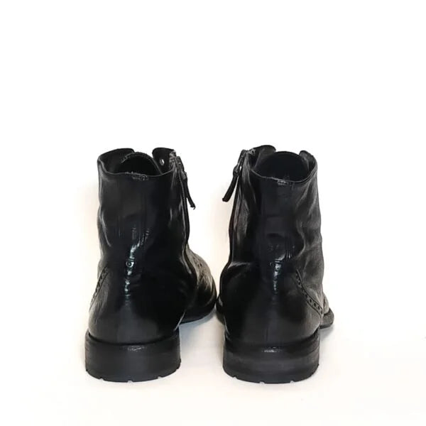 Men's Leather Boots Pelletteria Allegrini Filippo 5295 Black