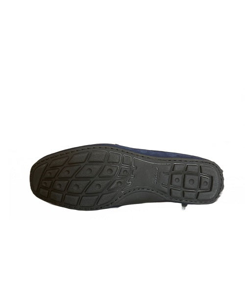 Mocassino camoscio da uomo pelletteria allegrini 3744 blu