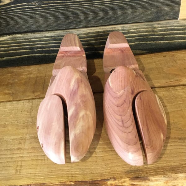 Shoe trees in cedar wood