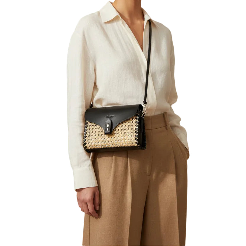 Tracolla di Rafia Vienna Boldrini 05371 nero