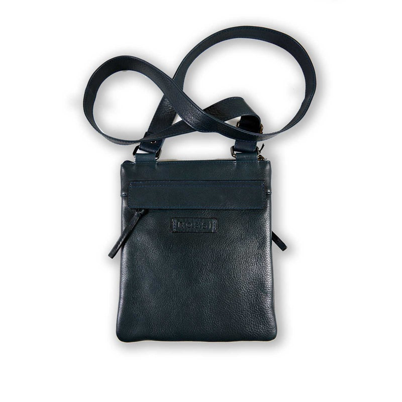 Tracolla in pelle Bruno Rossi R25/P Blu