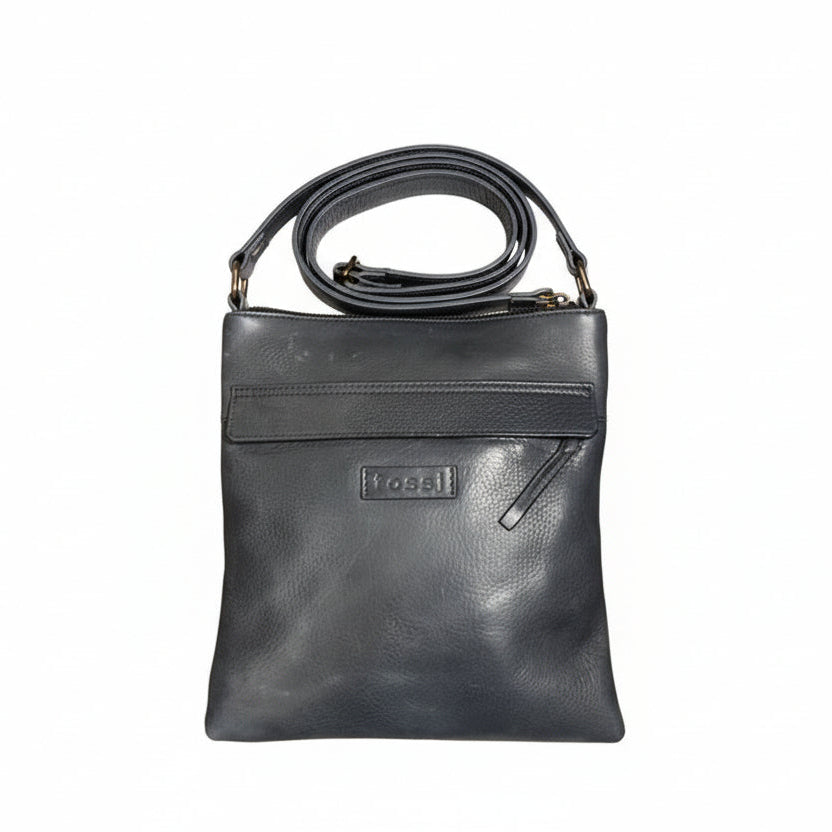 Leather Shoulder Bag Bruno Rossi R25/G Blue