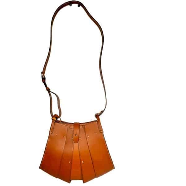 Leather Shoulder Bag Boldrini Opera 07449 Golden