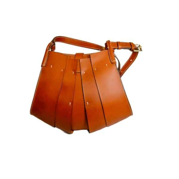 Leather Shoulder Bag Boldrini Opera 07449 Golden