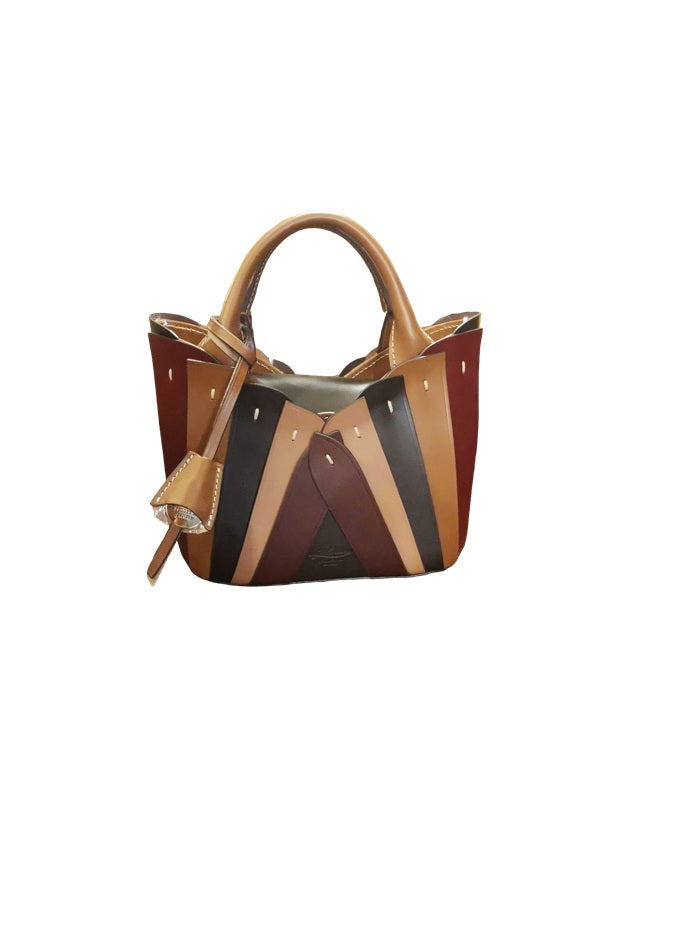 Leather Shoulder Bag Opera Boldrini 07501 Multicolor
