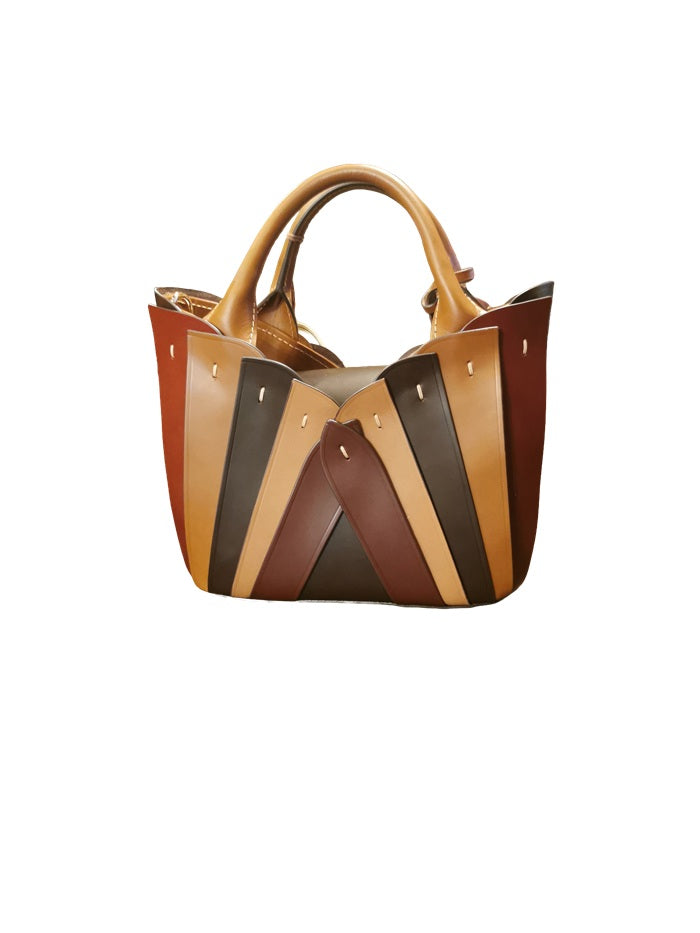 Leather Shoulder Bag Opera Boldrini 07501 Multicolor