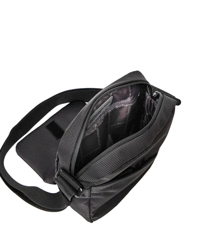 Fabric shoulder bag with flap District Mandarina Duck P10KPT04 Steel