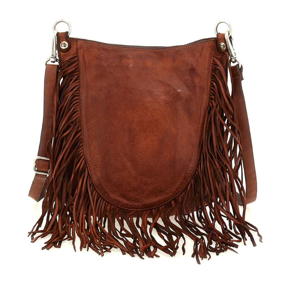 Tracollina con frange Campomaggi C035340ND-X2797 Cognac
