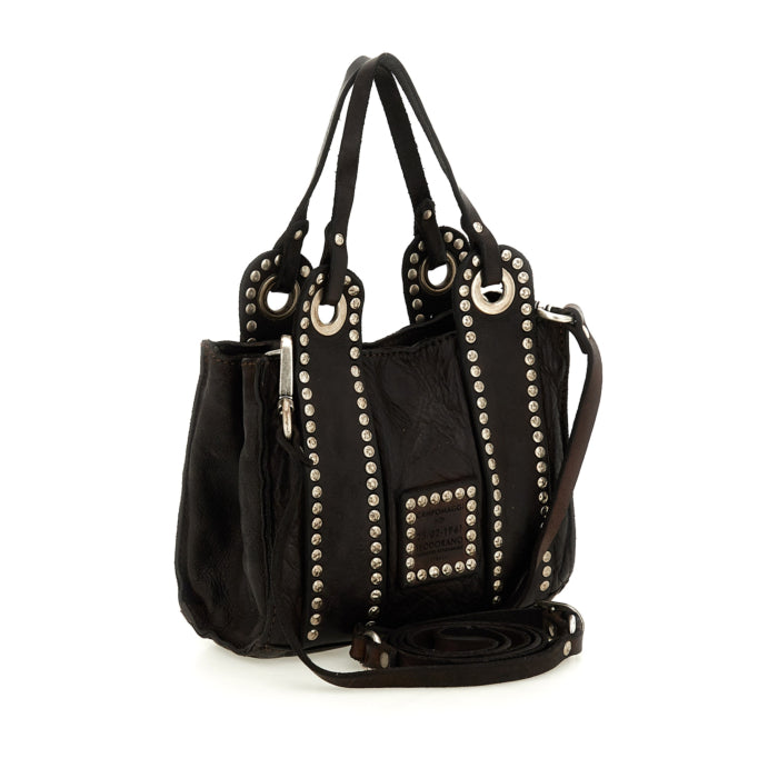 Shoulder Leather Bag Forte dei Marmi-Dafne Campomaggi C033700ND X2983 Dark Brown