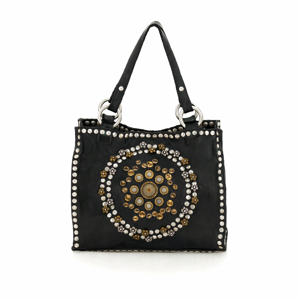 Leather shoulder bag Forte dei Marmi-Dafne Campomaggi C033700ND X3037 Black 