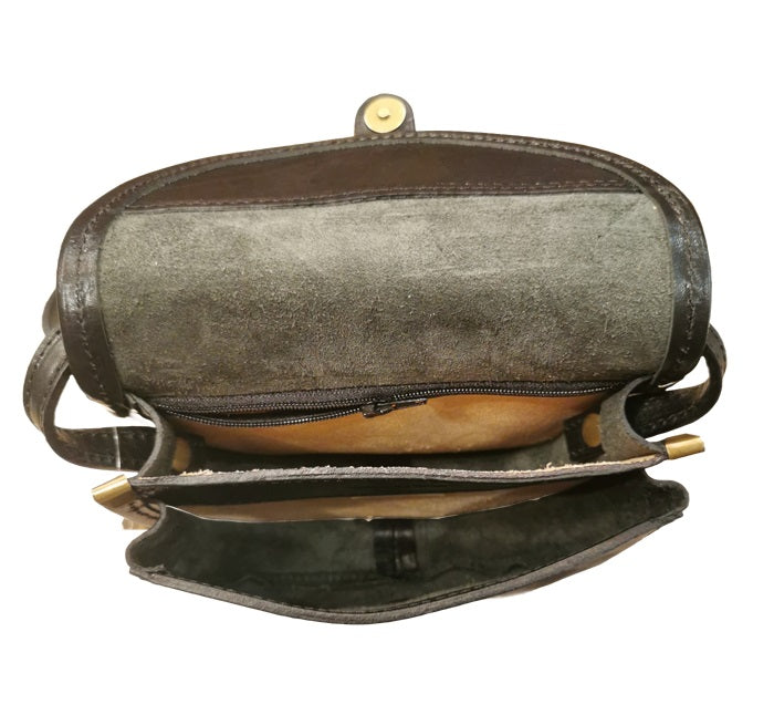 Leather shoulder bag I Medici 63/200 Black