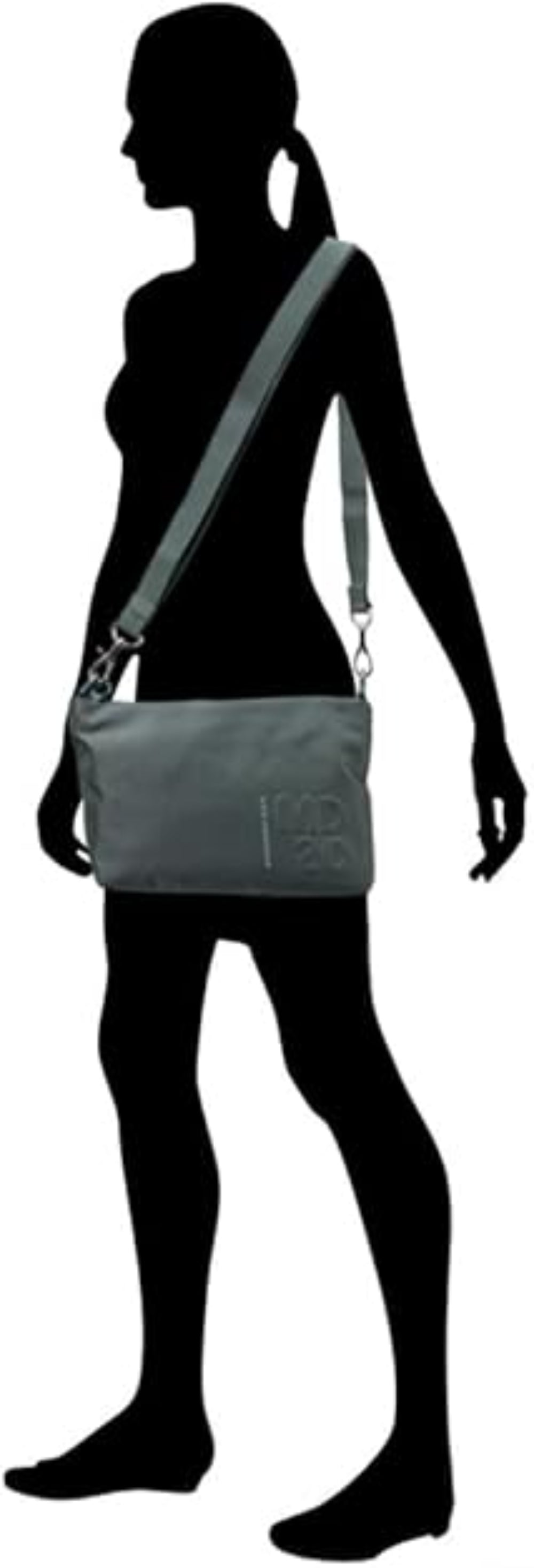 Fabric shoulder bag MD20 Mandarina Duck P10QMT24 Pine Green