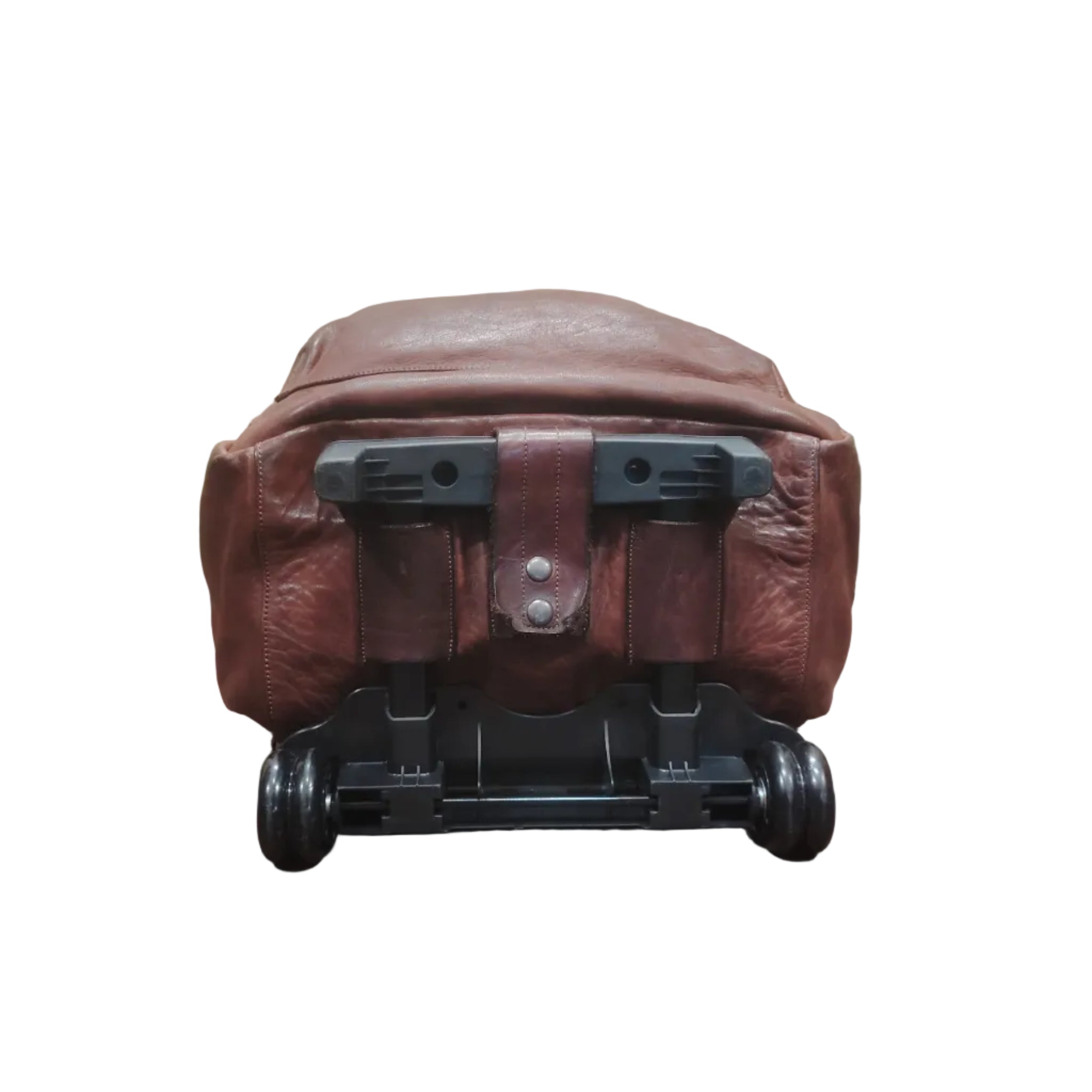 Bellissimo trolley, interamente realizzato in morbida pelle, con effetto vintage. La sua unicità sta nella possibilità di poterlo trasformare in un capiente zaino.