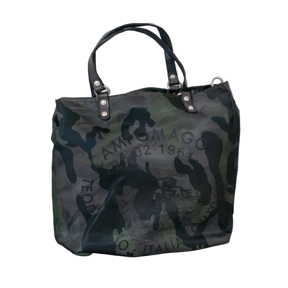 Shopping tessuto Vela Camouflage di Campomaggi C041720ND X2632 grigio