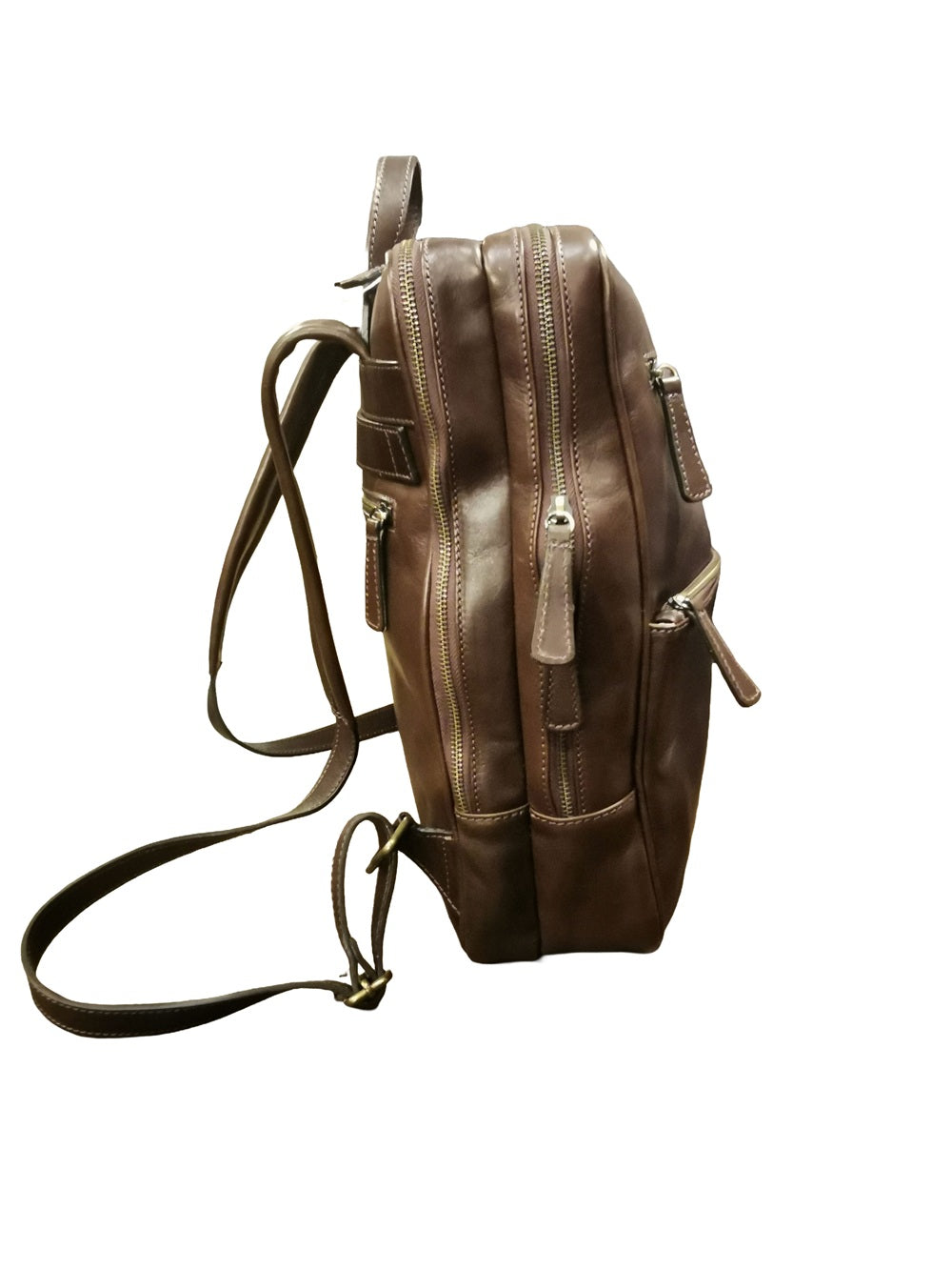 Zaino porta computer realizzato interamente in pelle. Made in Italy