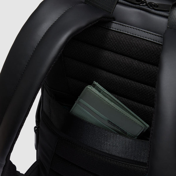 Rubberised fabric backpack Piquadro CA6465C2OW Black