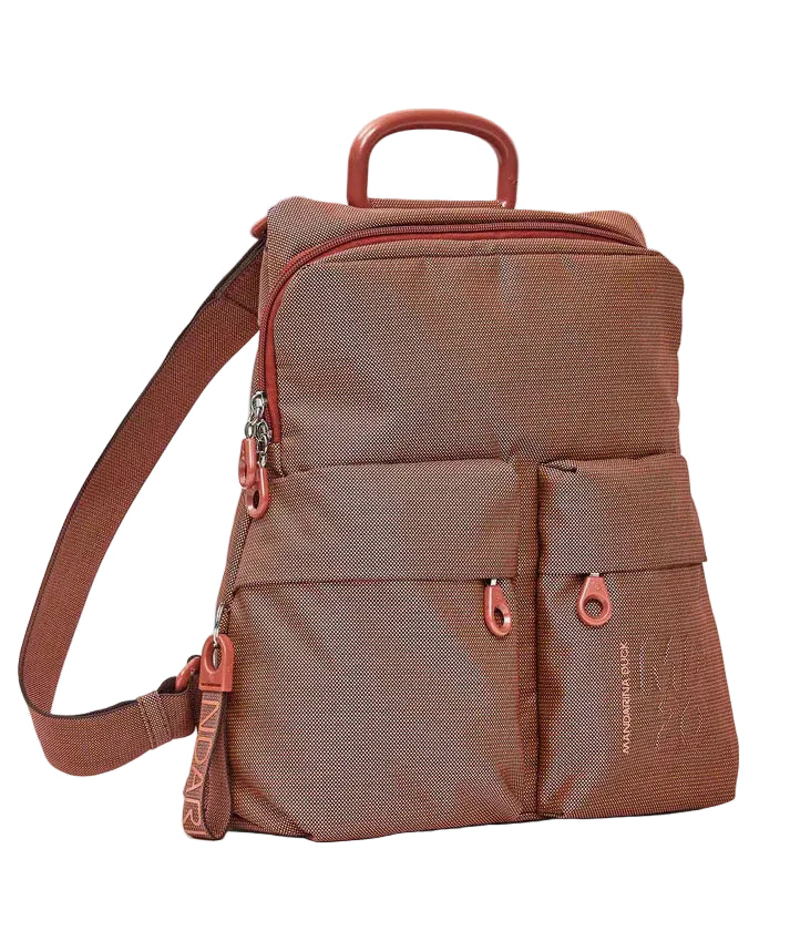 Fabric Backpack MD20 Mandarina Duck P10QMTZ4 Pecan nut