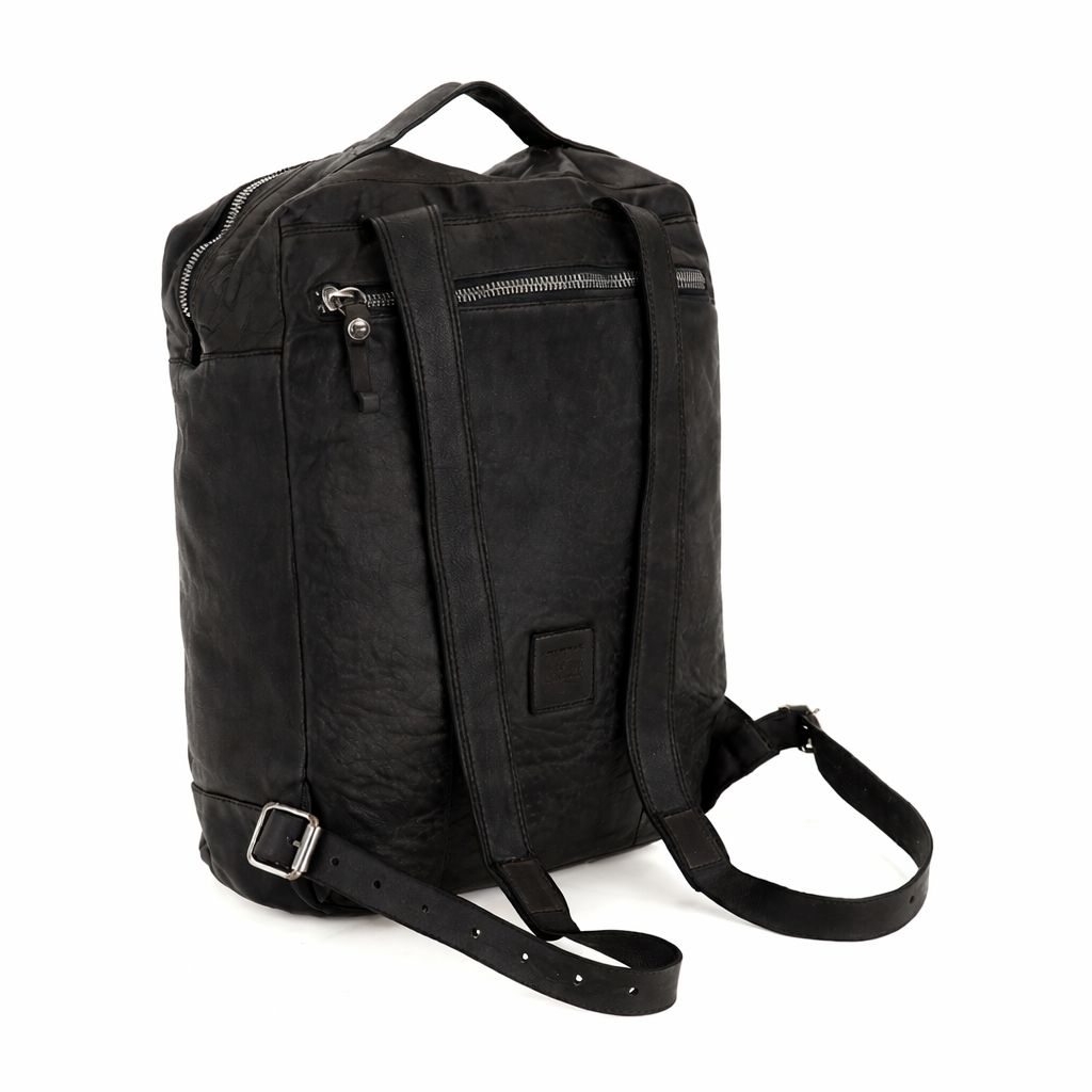 Leather backpack MELOGRANO Campomaggi C044670ND X2298 Black