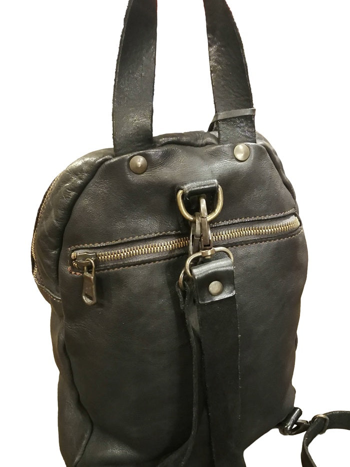 Zaino piccolo in pelle Pelletteria Allegrini Filippo 1618 Nero