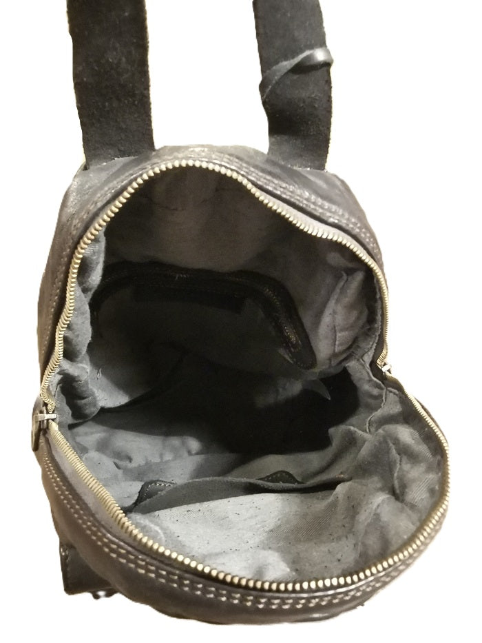 Zaino piccolo in pelle Pelletteria Allegrini Filippo 1618 Nero