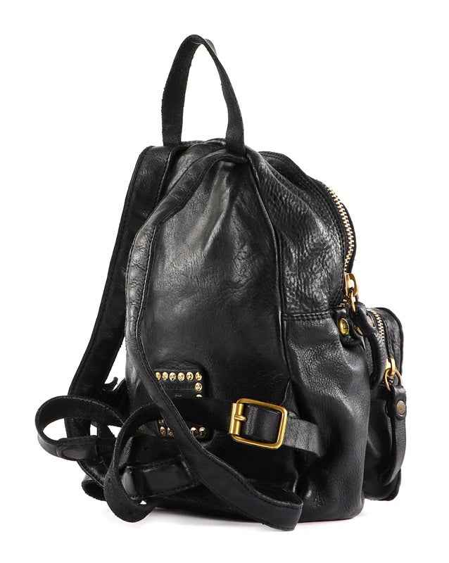  Small leather Backpack Kura C031040ND X0007 Black