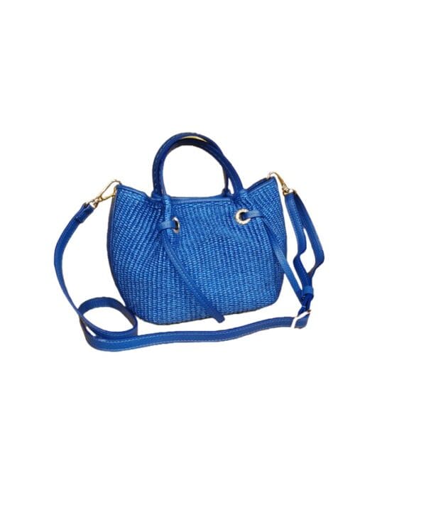 Leather and straw bag VISONA' - Image 2