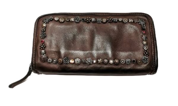 Campomaggi studded leather wallet